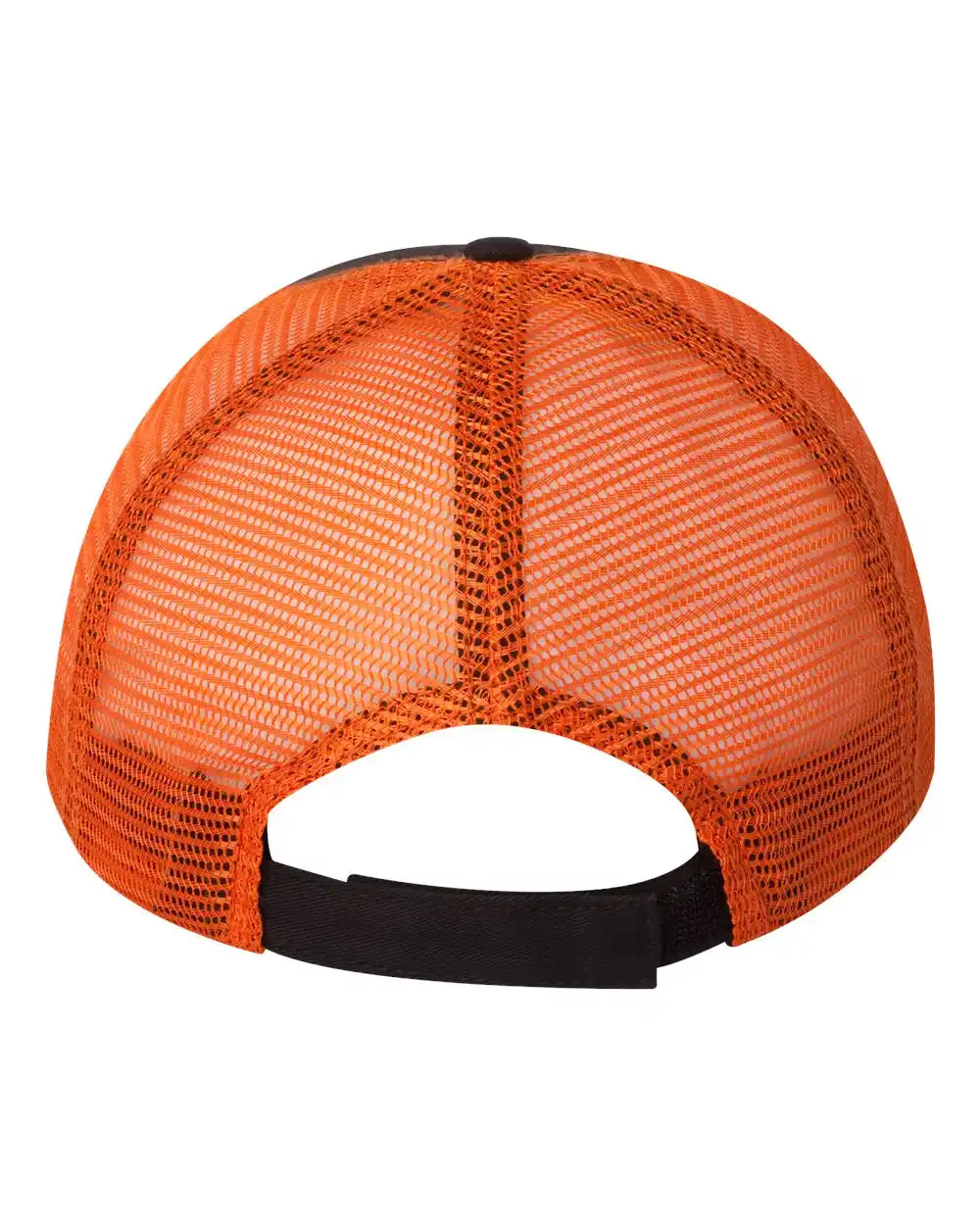 Valucap Ah80 Bio-washed Trucker Cap - Black Orange - Black/ / Adjustable