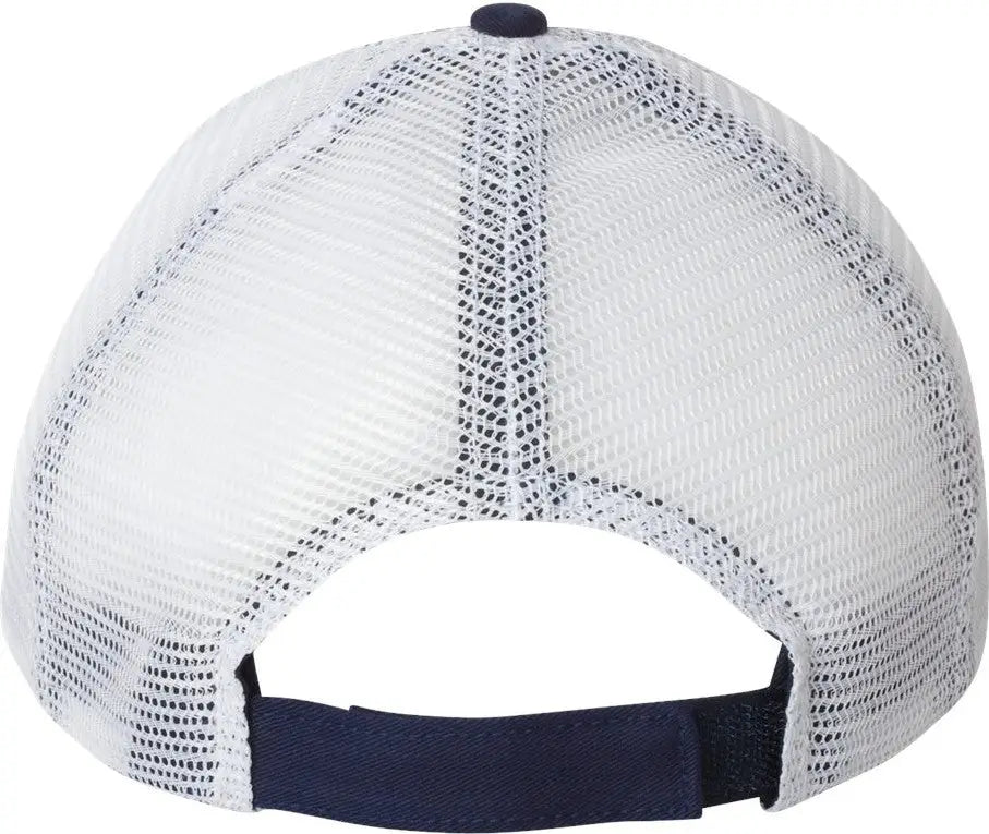 Valucap Ah80 Bio-washed Trucker Cap - Navy White - one Size Fits Most