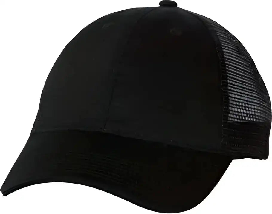 Valucap S102 Sandwich Trucker Cap - Black - 6 5/8’’ - 7 3/8’’