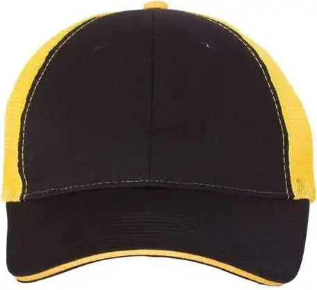 Valucap S102 Sandwich Trucker Cap - Black Gold - 6 5/8’’ - 7 3/8’’