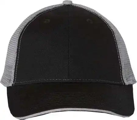 Valucap S102 Sandwich Trucker Cap - Black Grey - Gray / 6 5/8’’ - 7 3/8’’