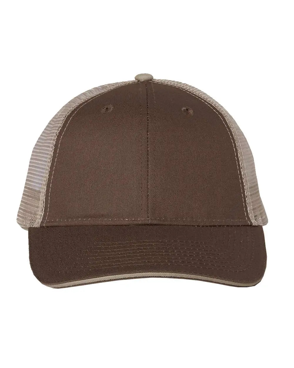 Valucap S102 Sandwich Trucker Cap - Brown Khaki
