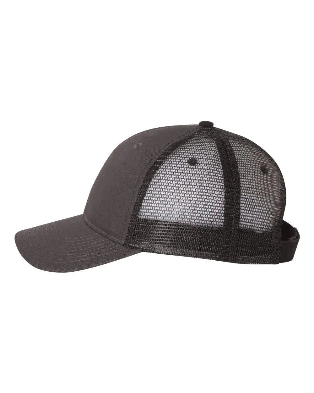 Valucap S102 Sandwich Trucker Cap - Charcoal Black - one Size Fits Most