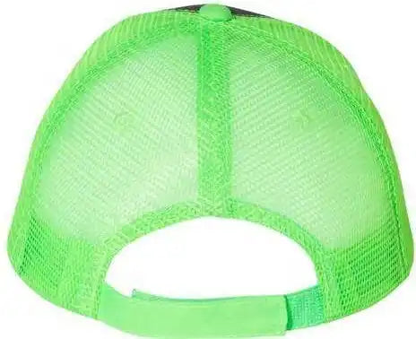 Valucap S102 Sandwich Trucker Cap - Charcoal Neon Green - Dark Gray / 6 5/8’’ - 7 3/8’’