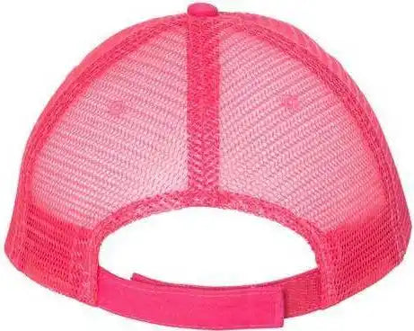 Valucap S102 Sandwich Trucker Cap - Charcoal Neon Pink - Dark Gray / 6 5/8’’ - 7 3/8’’