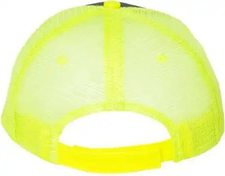 Valucap S102 Sandwich Trucker Cap - Charcoal Neon Yellow - Dark Gray / 6 5/8’’ - 7 3/8’’
