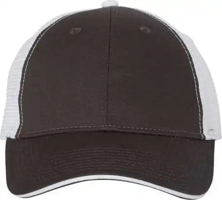 Valucap S102 Sandwich Trucker Cap - Charcoal White - Dark Gray / 6 5/8’’ - 7 3/8’’
