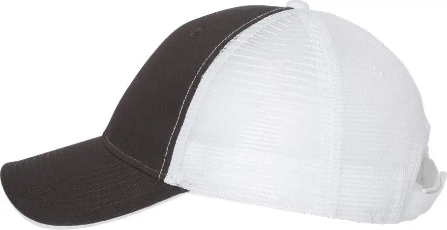 Valucap S102 Sandwich Trucker Cap - Charcoal White - one Size Fits Most