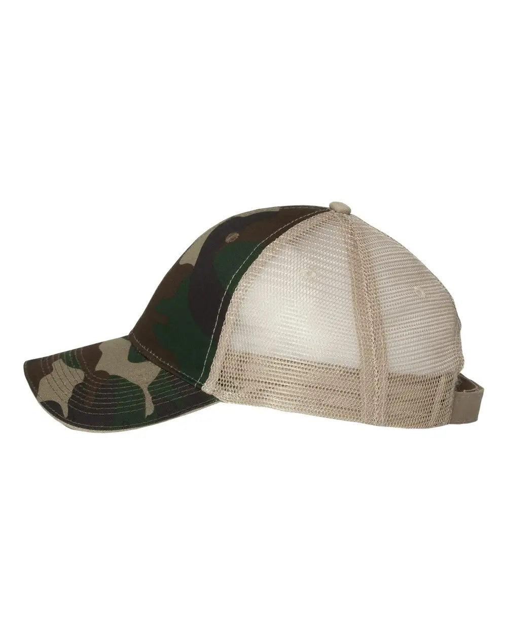 Valucap S102 Sandwich Trucker Cap - Green Camo Tan - one Size Fits Most