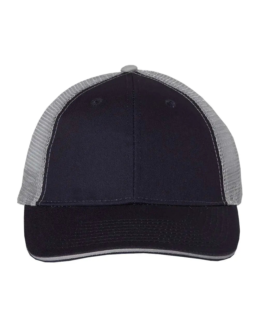 Valucap S102 Sandwich Trucker Cap - Navy Gray - one Size Fits Most