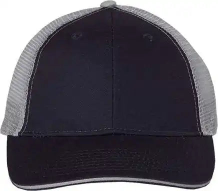 Valucap S102 Sandwich Trucker Cap Navy Grey Gray / 6 5/8’’ 7 3/8’’