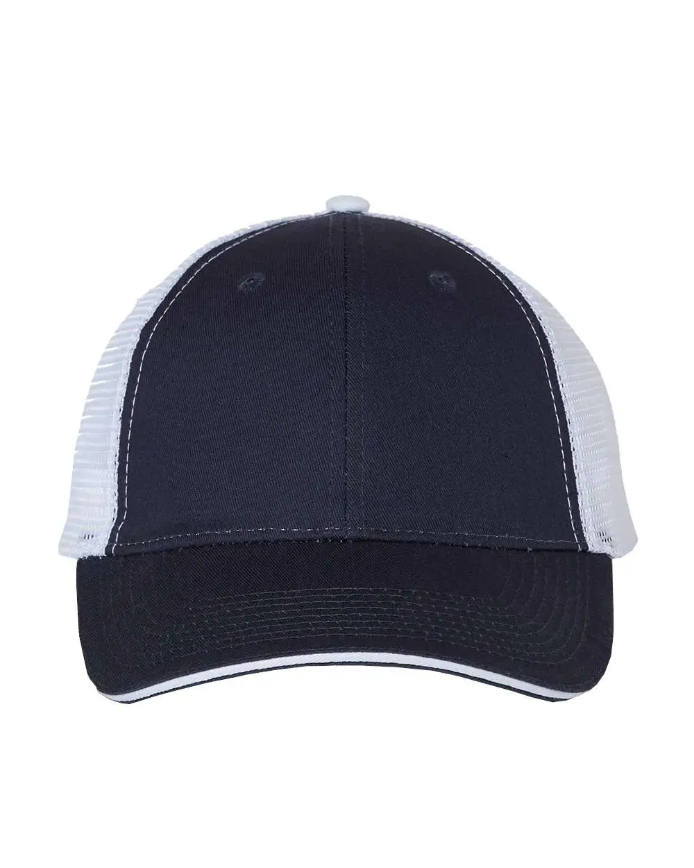 Valucap S102 Sandwich Trucker Cap - Navy White - one Size Fits Most