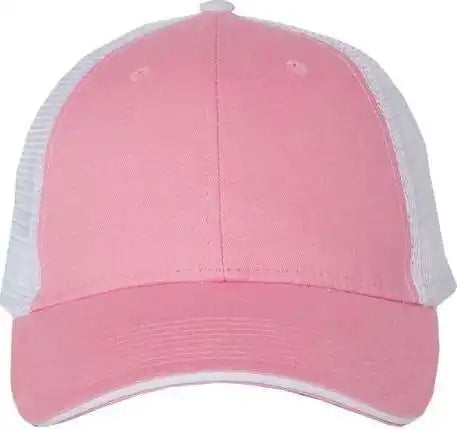 Valucap S102 Sandwich Trucker Cap - Pink White - 6 5/8’’ - 7 3/8’’