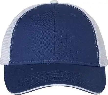 Valucap S102 Sandwich Trucker Cap - Royal White - 6 5/8’’ - 7 3/8’’