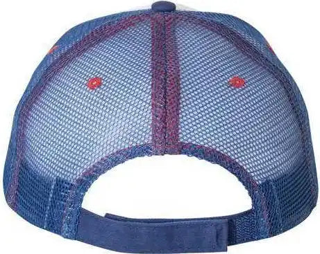 Valucap S102 Sandwich Trucker Cap - White Royal Red - 6 5/8’’ - 7 3/8’’