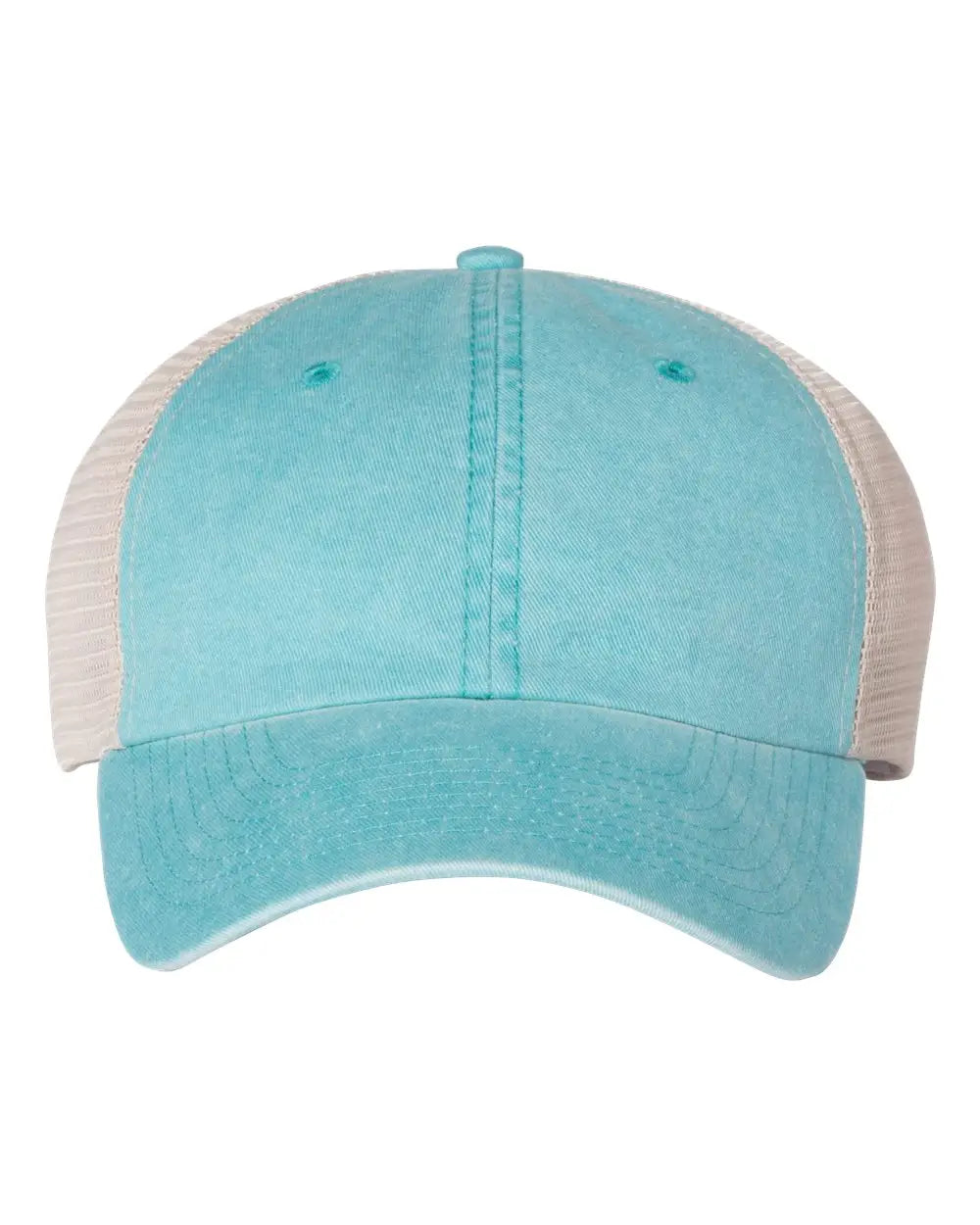 Valucap Sp510 Pigment-dyed Trucker Cap - Aqua Stone - Gray / one Size Fits Most