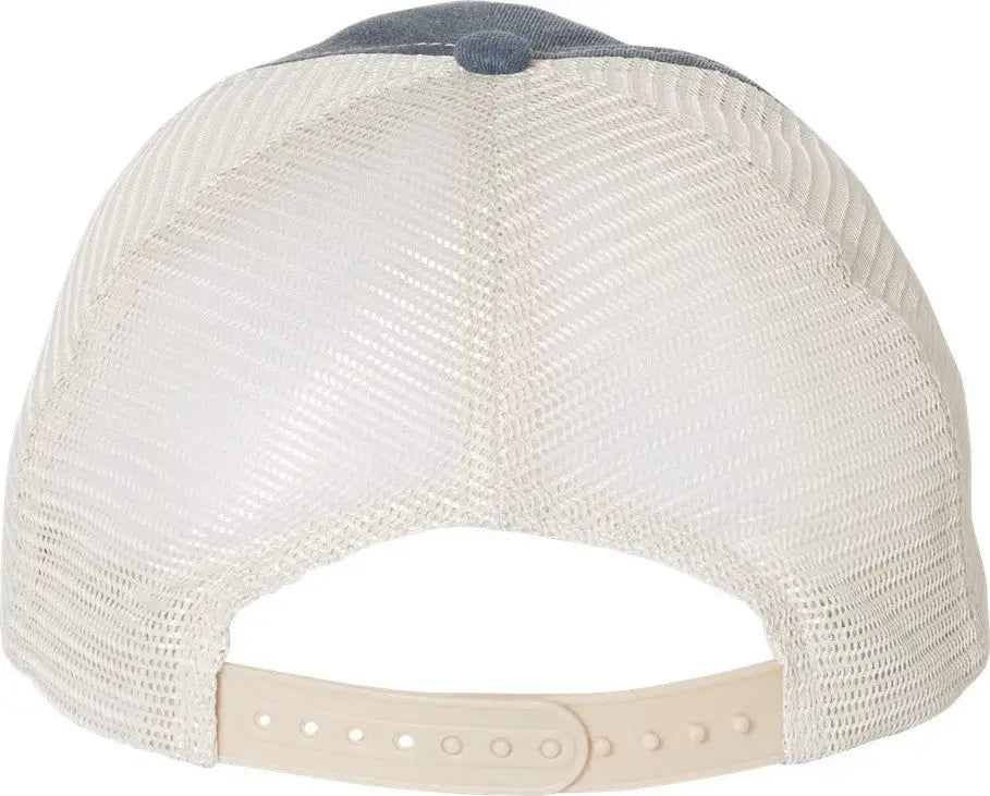 Valucap Sp510 Pigment-dyed Trucker Cap - Navy Texas Stone