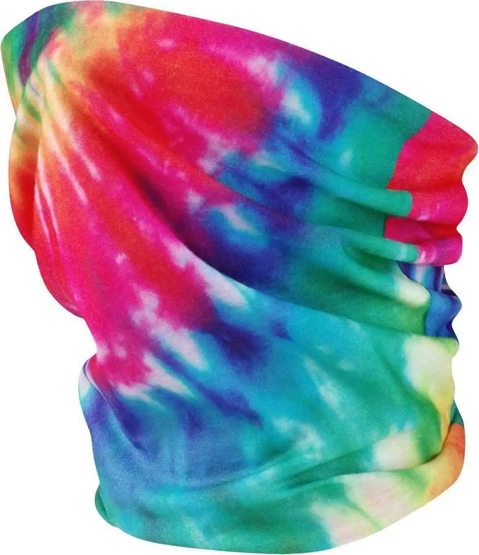 Valucap Vc20 Neck Gaiter - Rainbow Tie-dye - Multi-colored / Osfm