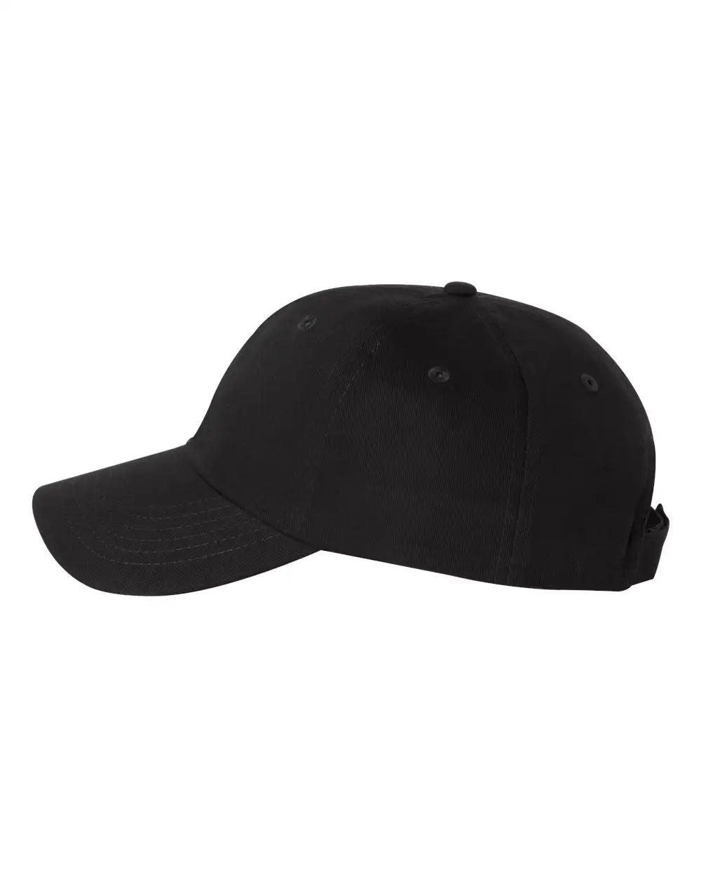 Valucap Vc200 Brushed Twill Cap - Black - one Size Fits Most