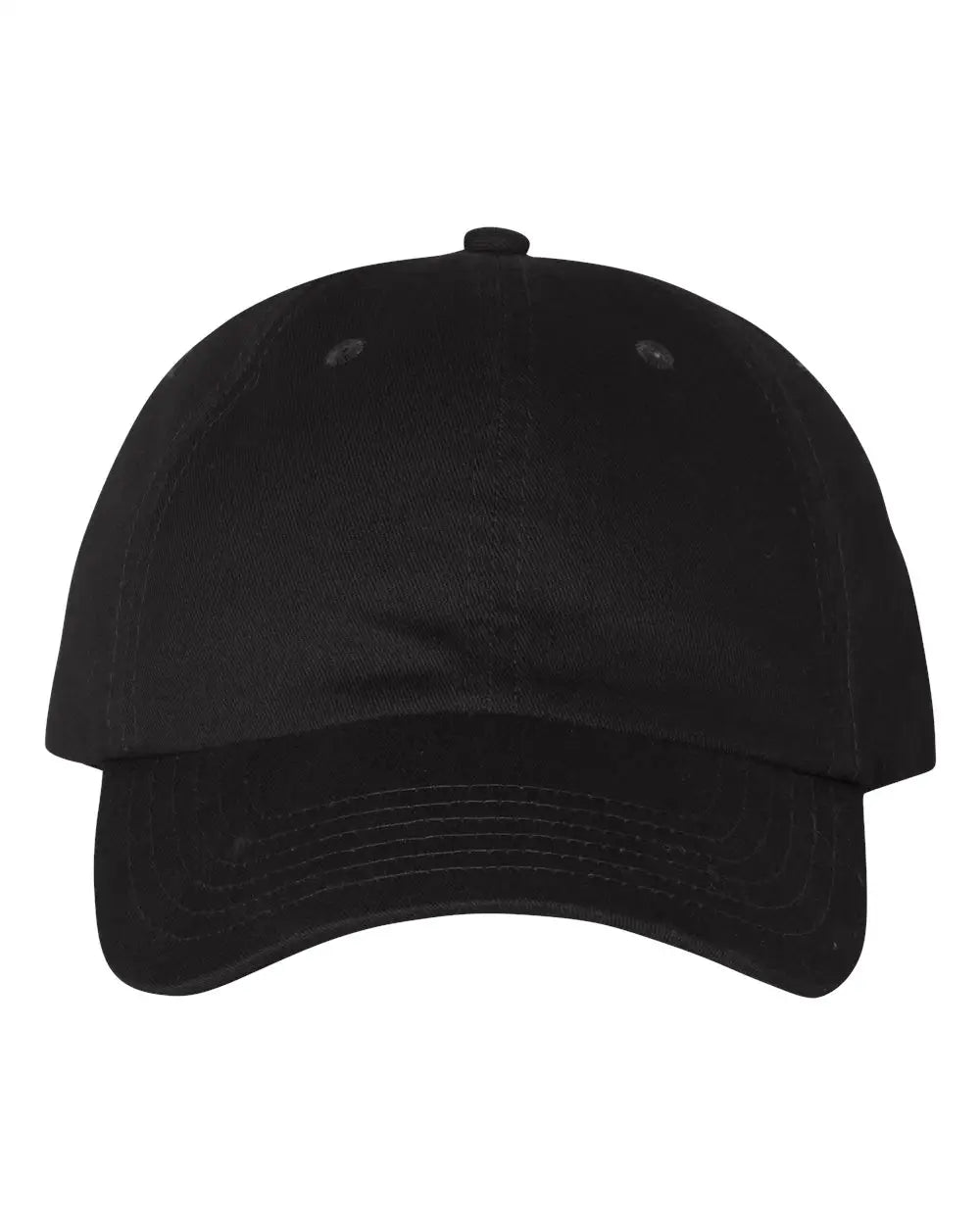 Valucap Vc200 Brushed Twill Cap - Black - one Size Fits Most