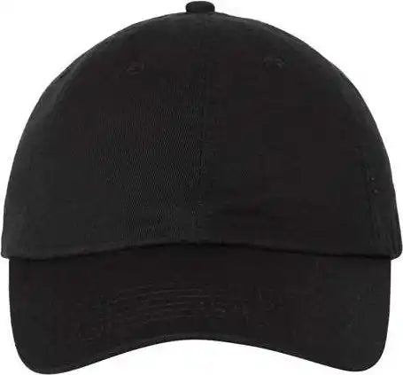 Valucap Vc300a Adult Bio-washed Classic Dads Cap - Black - 6 5/8’’ - 7 3/8’’