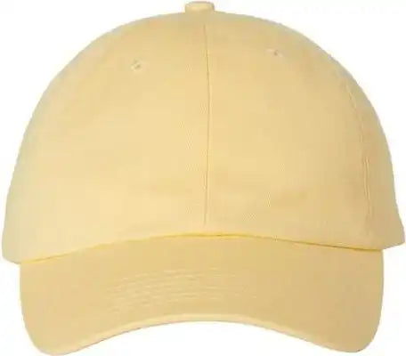 Valucap Vc300a Adult Bio Washed Classic Dads Cap Butter Yellow / 6 5/8’’ 7 3/8’’