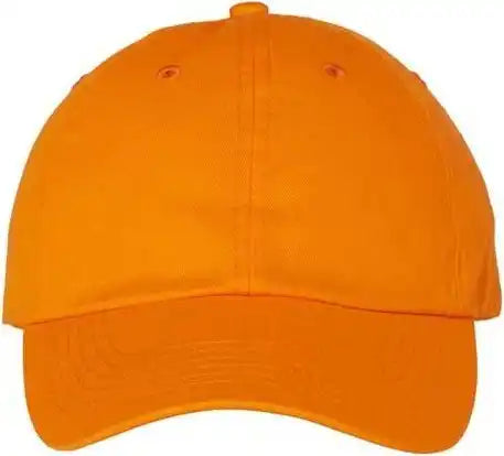 Valucap Vc300a Adult Bio Washed Classic Dads Cap Neon Orange / 6 5/8’’ 7 3/8’’