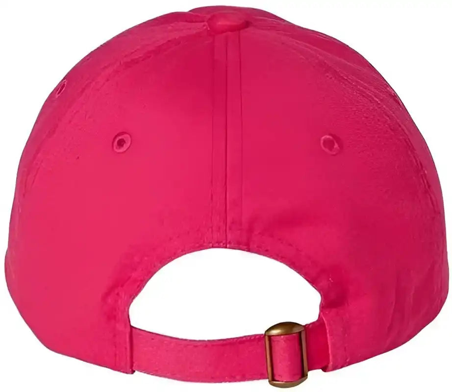 Valucap Vc300a Adult Bio Washed Classic Dads Cap Neon Pink / 6 5/8’’ 7 3/8’’