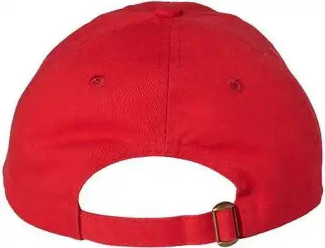 Valucap Vc300a Adult Bio Washed Classic Dads Cap Red / 6 5/8’’ 7 3/8’’