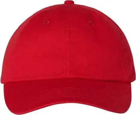 Valucap Vc300a Adult Bio Washed Classic Dads Cap Red / 6 5/8’’ 7 3/8’’