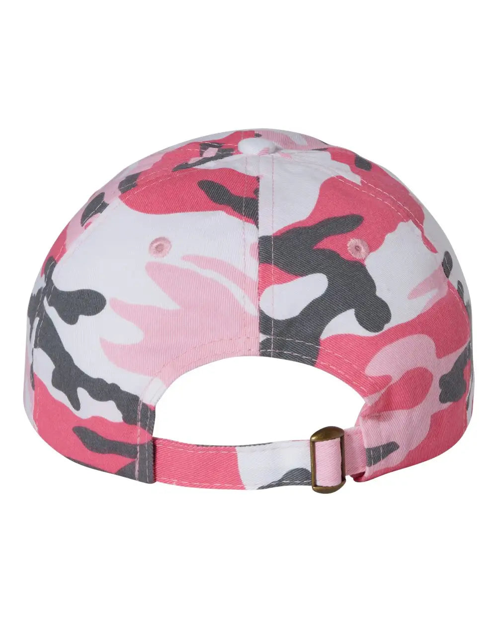Valucap Vc300a Bio-washed Classic Dad Cap - Pink Camo - one Size Fits Most