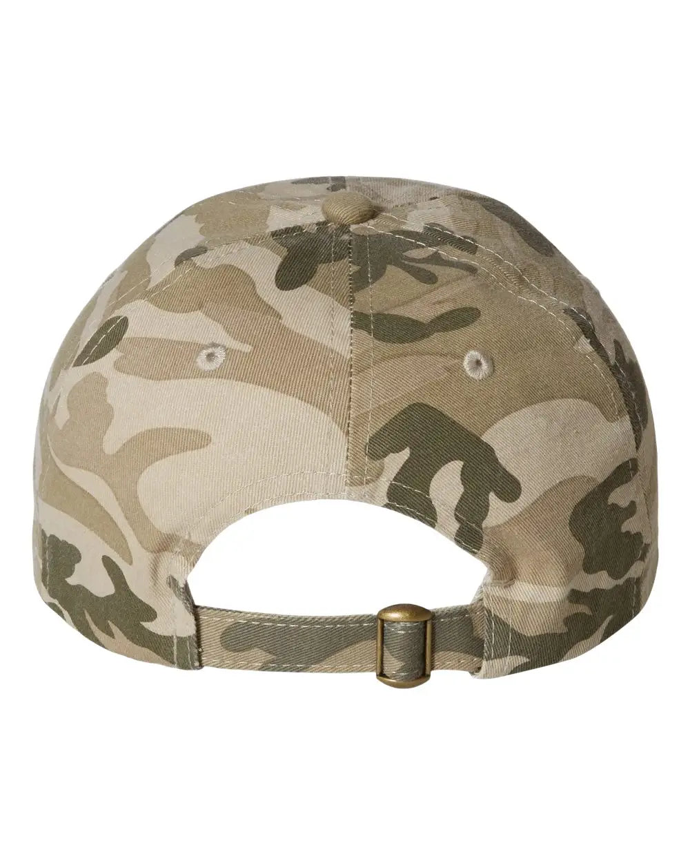 Valucap Vc300a Bio-washed Classic Dad Cap - Tan Camo - one Size Fits Most