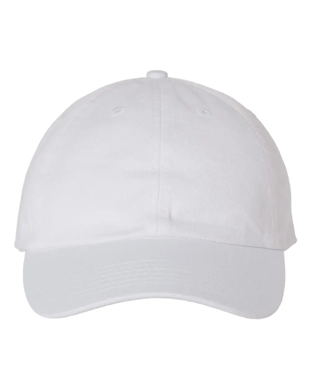 Valucap Vc300a Bio-washed Classic Dad Cap - White - one Size Fits Most