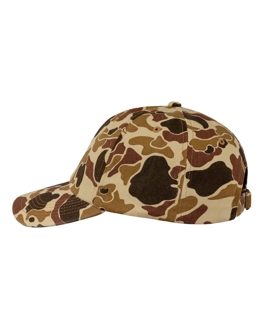 Valucap Vc300a Bio-washed Classic Dad Hat - Brown Duck Camo