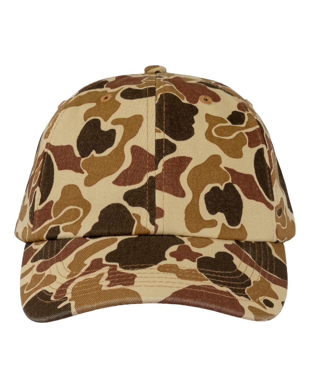 Valucap Vc300a Bio-washed Classic Dad Hat - Brown Duck Camo