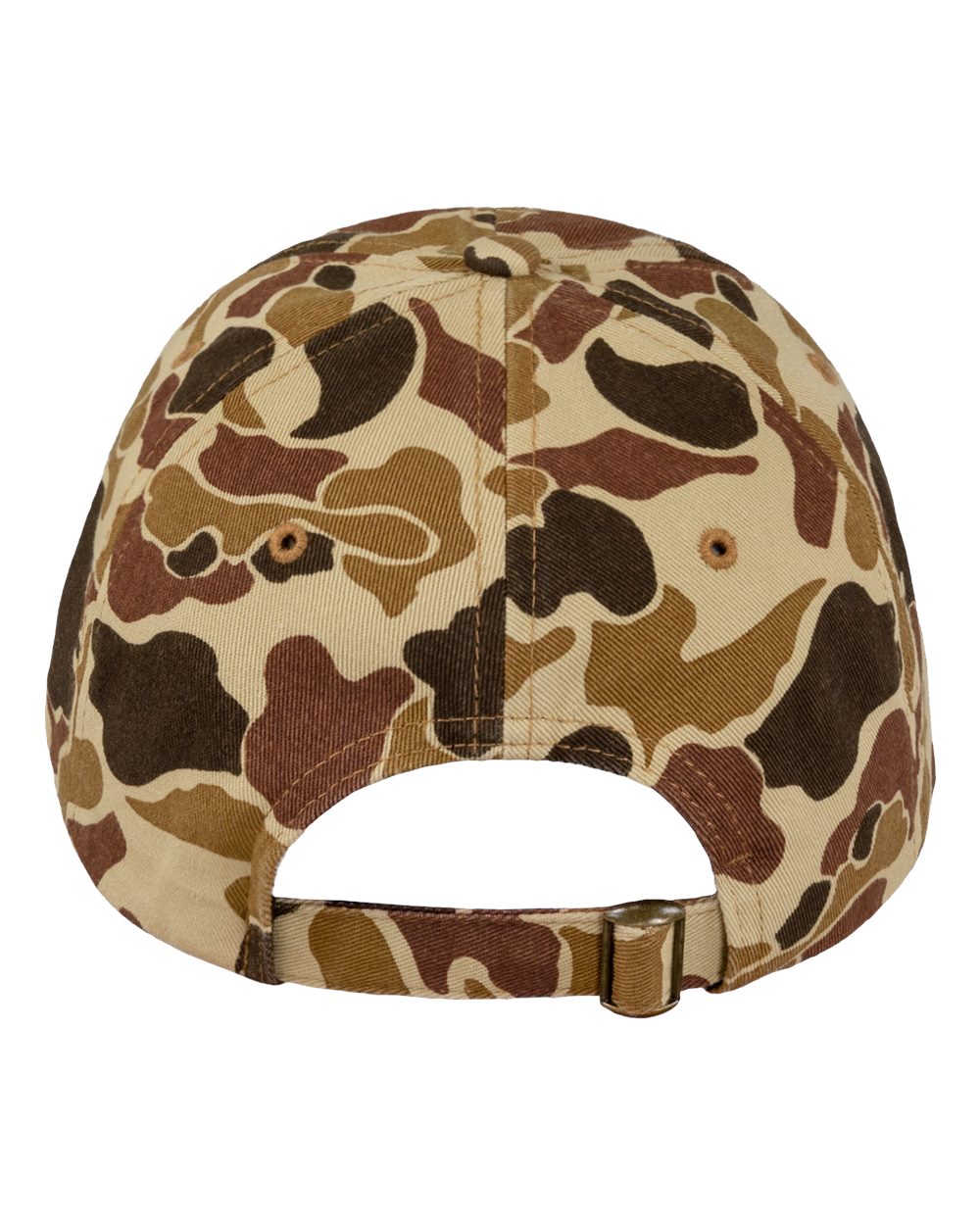 Valucap Vc300a Bio-washed Classic Dad Hat - Brown Duck Camo
