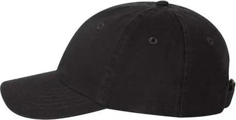 Valucap Vc300y Small Fit Bio-washed Dad’s Cap - Black - 6 5/8’’ - 7 3/8’’