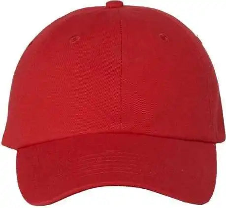Valucap Vc350 Bio-washed Chino Twill Cap - Red - 6 5/8’’ - 7 3/8’’