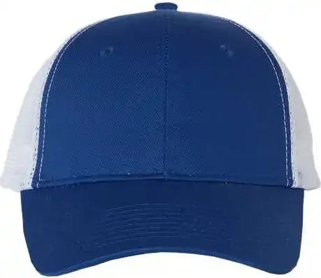 Valucap Vc400 Mesh-back Trucker Cap - Royal White - 6 5/8’’ - 7 3/8’’