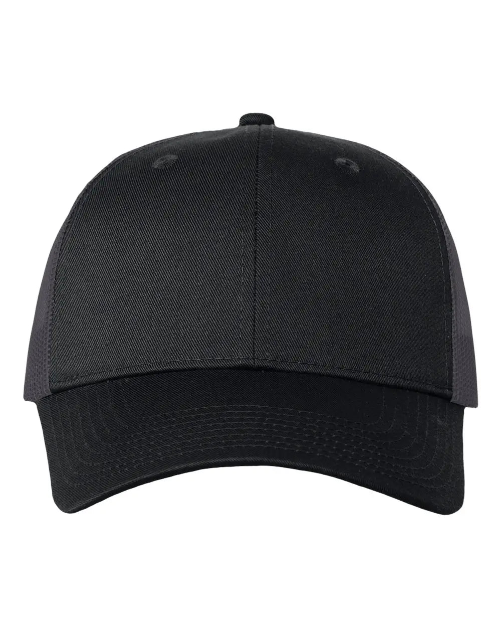 Valucap Vc400 Mesh-back Twill Trucker Cap - Black Charcoal - one Size Fits Most
