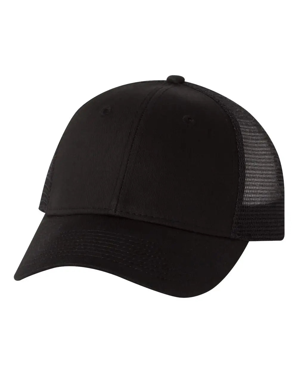 Valucap Vc400 Mesh-back Twill Trucker Cap - Black - one Size Fits Most