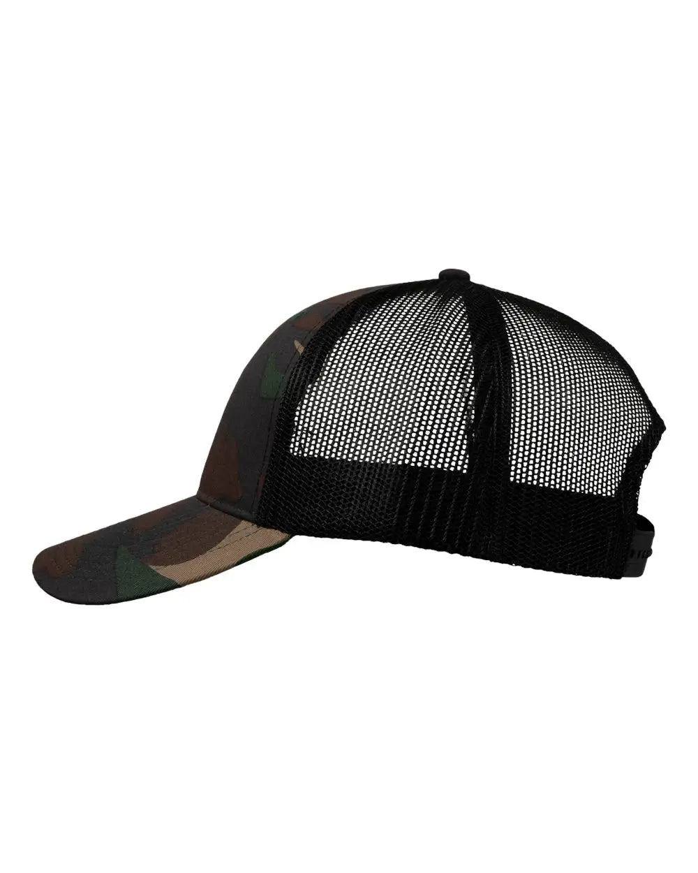 Valucap Vc400 Mesh-back Twill Trucker Cap - Camo Black - one Size Fits Most