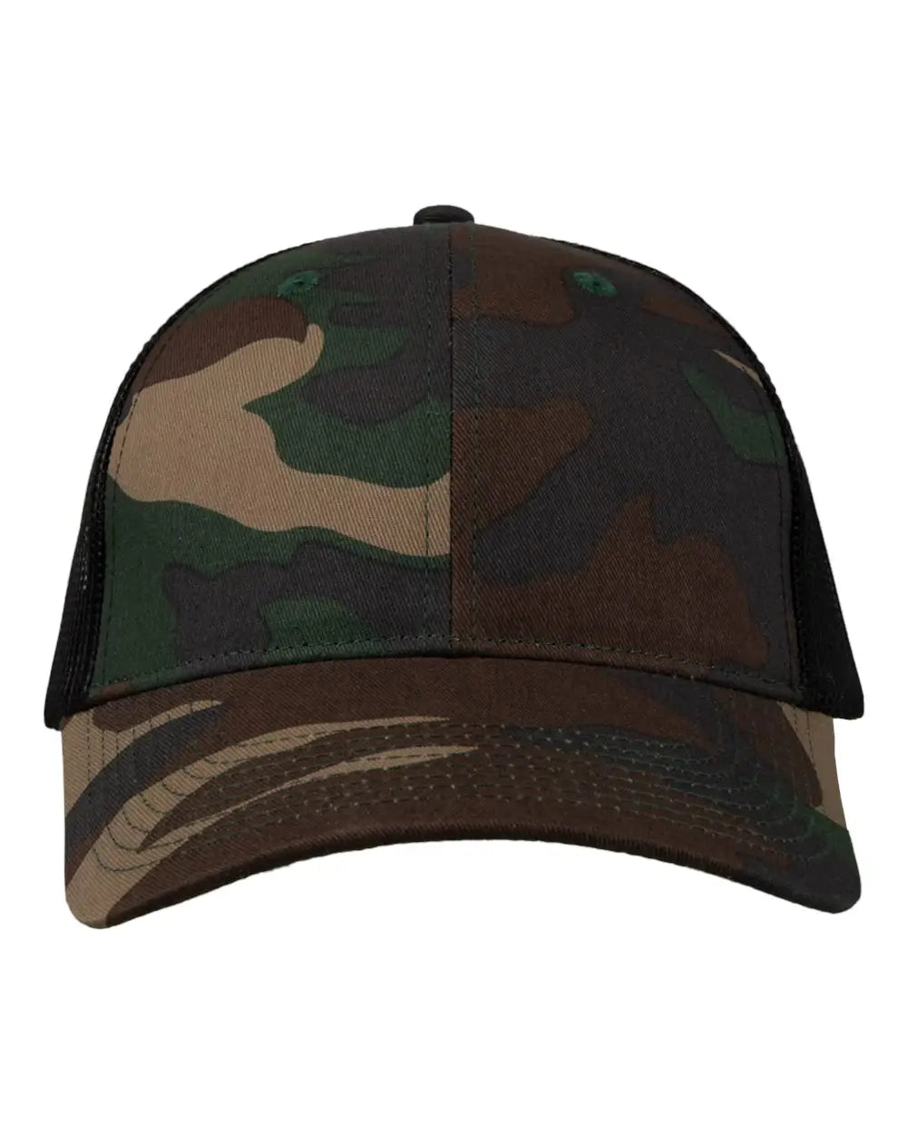 Valucap Vc400 Mesh-back Twill Trucker Cap - Camo Black - one Size Fits Most