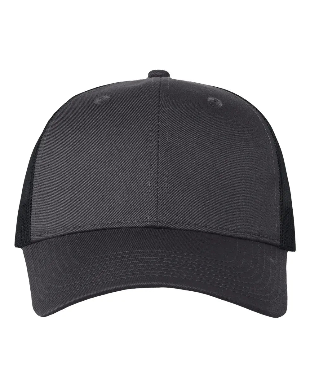 Valucap Vc400 Mesh-back Twill Trucker Cap - Charcoal Black - one Size Fits Most
