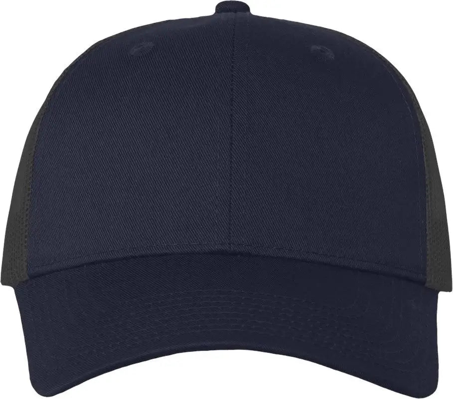Valucap Vc400 Mesh-back Twill Trucker Cap - Navy Charcoal - one Size Fits Most