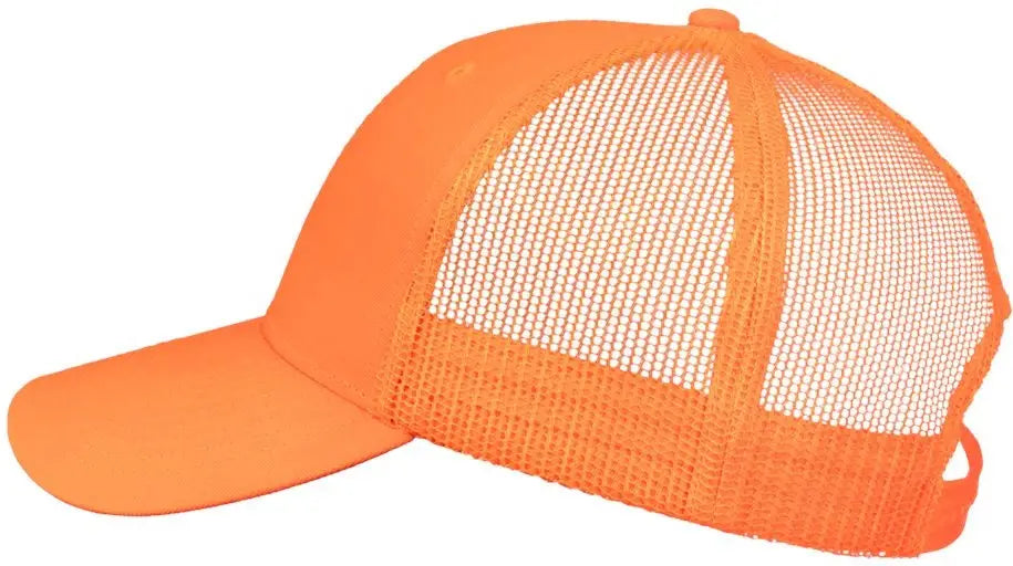 Valucap Vc400 Mesh-back Twill Trucker Cap - Neon Orange - one Size Fits Most