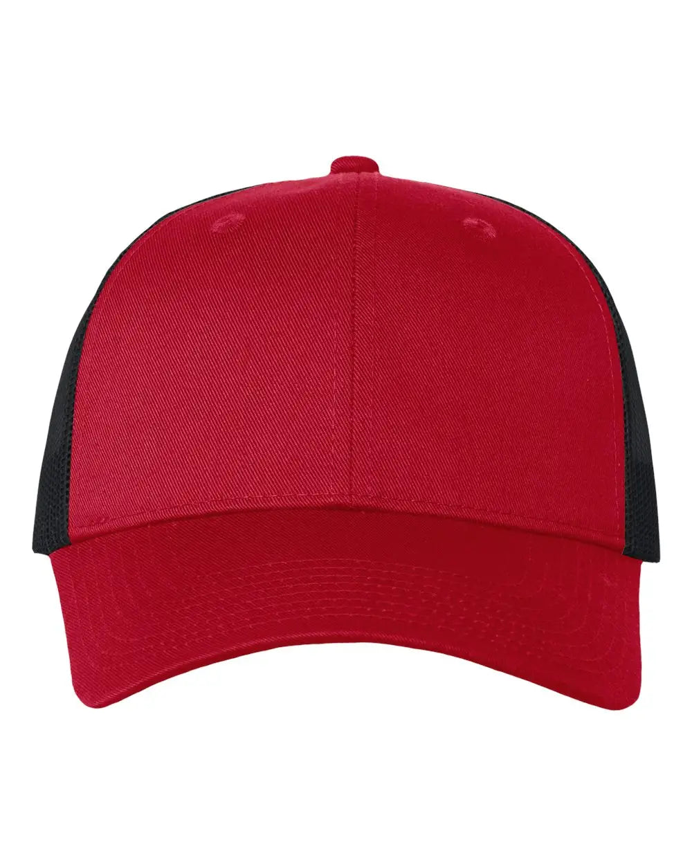 Valucap Vc400 Mesh-back Twill Trucker Cap - Red Black - one Size Fits Most