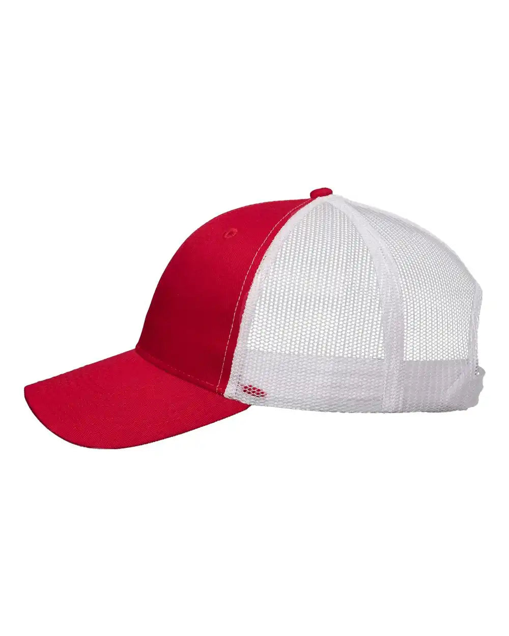 Valucap Vc400 Mesh-back Twill Trucker Cap - Red White - Red/ / Adjustable