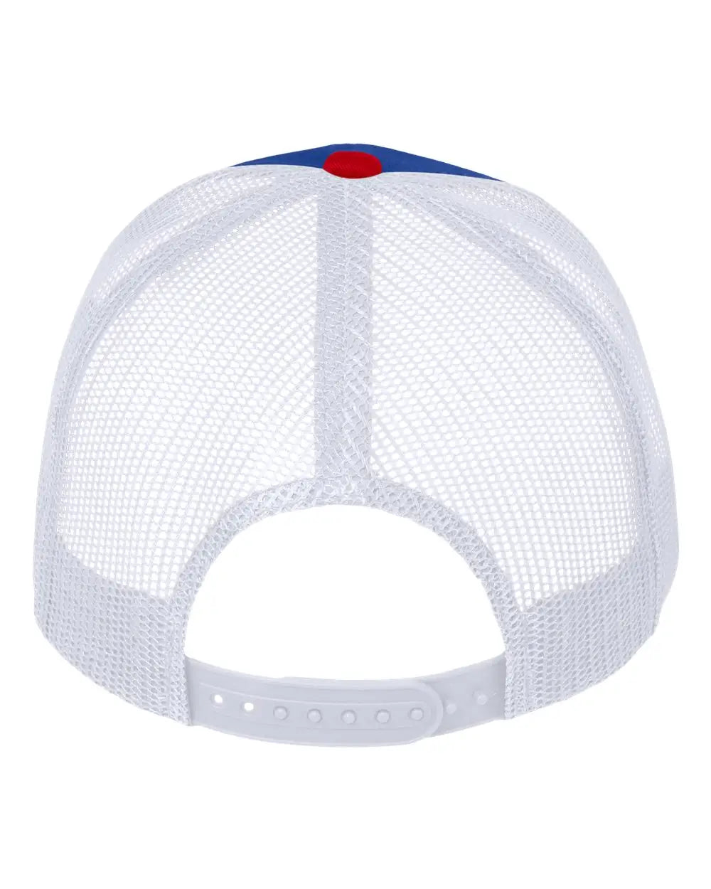 Valucap Vc400 Mesh-back Twill Trucker Cap - Royal White Red - one Size Fits Most