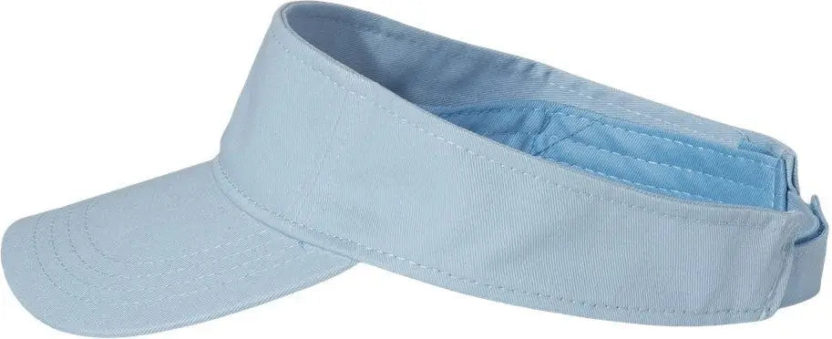 Valucap Vc500 Bio-washed Visor - Baby Blue - one Size Fits Most